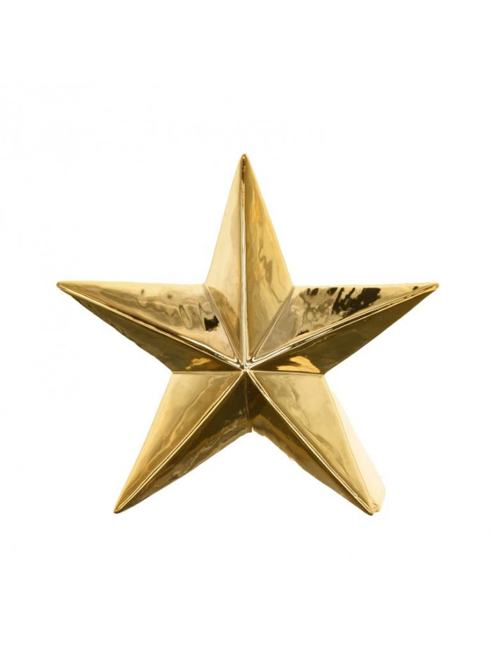 Hviezda porcelan 17,7x16,5cm zlata dd62704